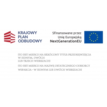 Tablica Krajowy Plan Odbudowy 120x60 Dibond + folia+ laminat